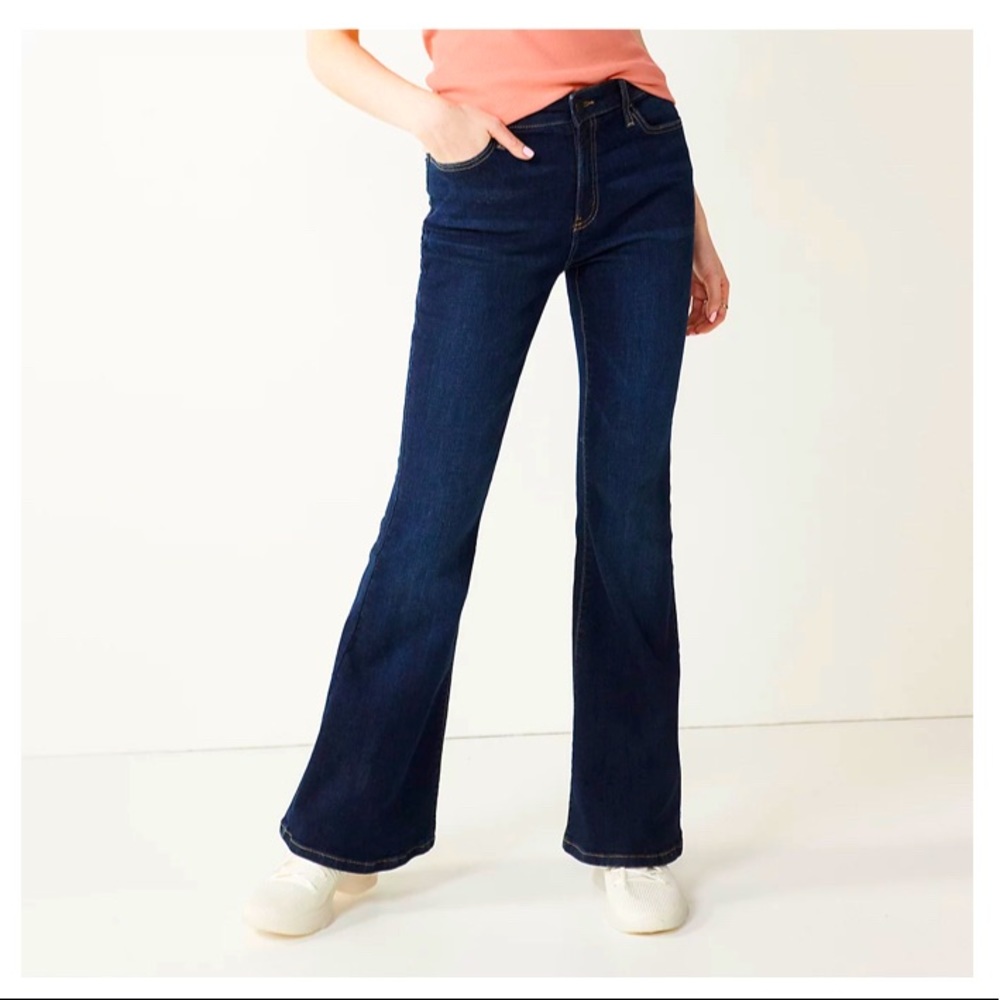 Juniors' SO® High Rise Flare Jeans Size 13/31